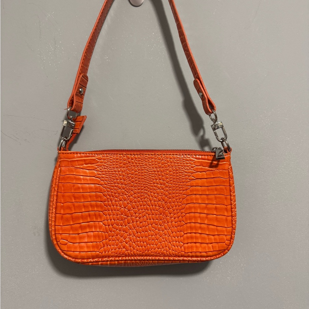 Urban Outfitters Textured Shoulder Orange Bag